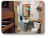 a picture of the interior of our Cub Cabin here at Barker Gap Campground