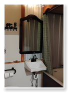 The inside of one of our cabins at Barker Gap