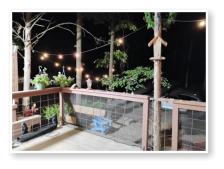 The deck on one of our cabins