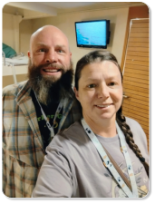 The owners of M & M Outdoors Campground, Mark & Michelle.